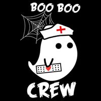 Boo Boo Crew Nurse Ghost Funny Halloween Kids T-Shirt