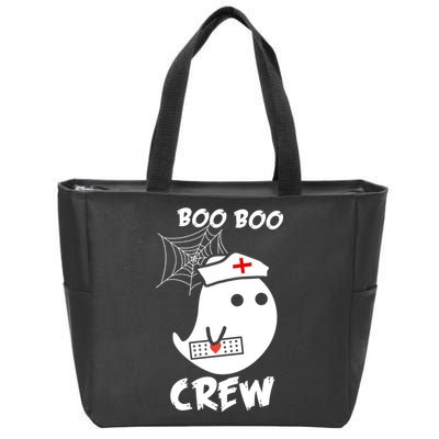 Boo Boo Crew Nurse Ghost Funny Halloween Zip Tote Bag