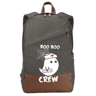 Boo Boo Crew Nurse Ghost Funny Halloween Cotton Canvas Backpack