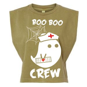 Boo Boo Crew Nurse Ghost Funny Halloween Garment-Dyed Women's Muscle Tee