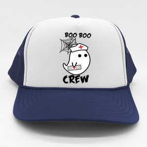 Boo Boo Crew Nurse Ghost Funny Halloween Trucker Hat