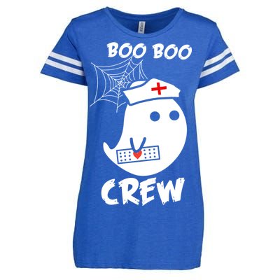 Boo Boo Crew Nurse Ghost Funny Halloween Enza Ladies Jersey Football T-Shirt