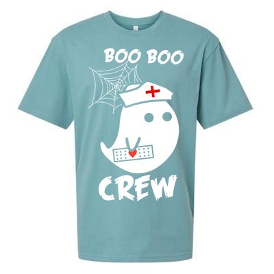 Boo Boo Crew Nurse Ghost Funny Halloween Sueded Cloud Jersey T-Shirt