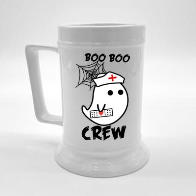 Boo Boo Crew Nurse Ghost Funny Halloween Beer Stein