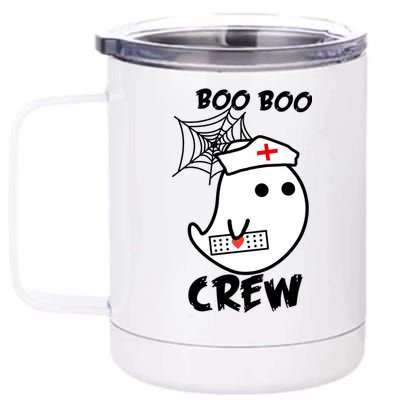 Boo Boo Crew Nurse Ghost Funny Halloween 12 oz Stainless Steel Tumbler Cup