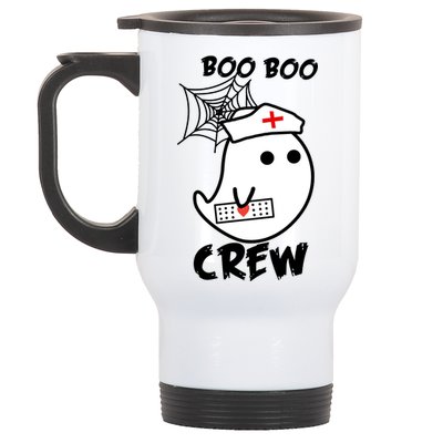 Boo Boo Crew Nurse Ghost Funny Halloween Stainless Steel Travel Mug