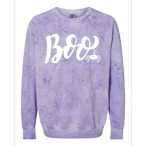 Boo Cut Spider Halloween Colorblast Crewneck Sweatshirt