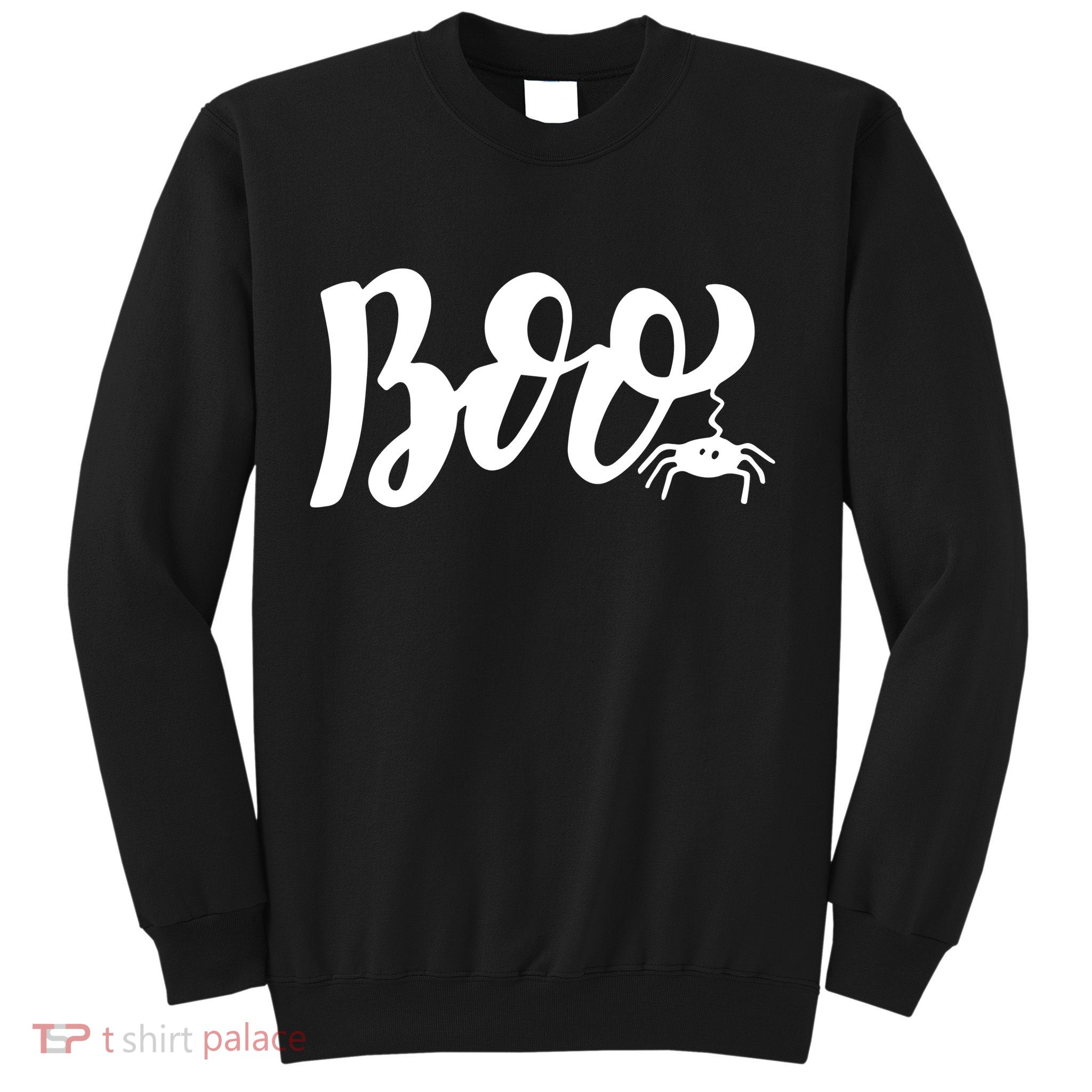 Boo Cut Spider Halloween Sweatshirt