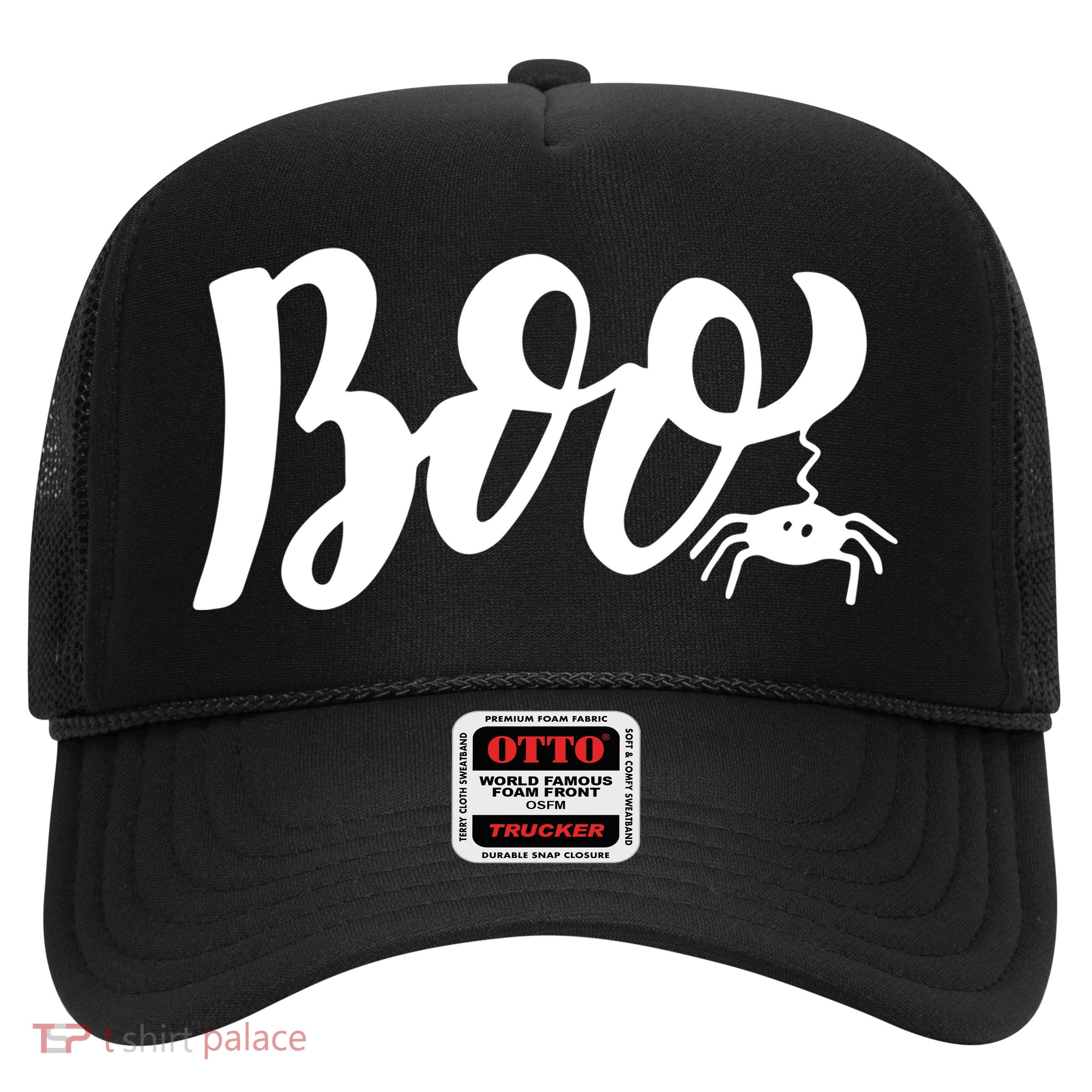 Boo Cut Spider Halloween Trucker Hat