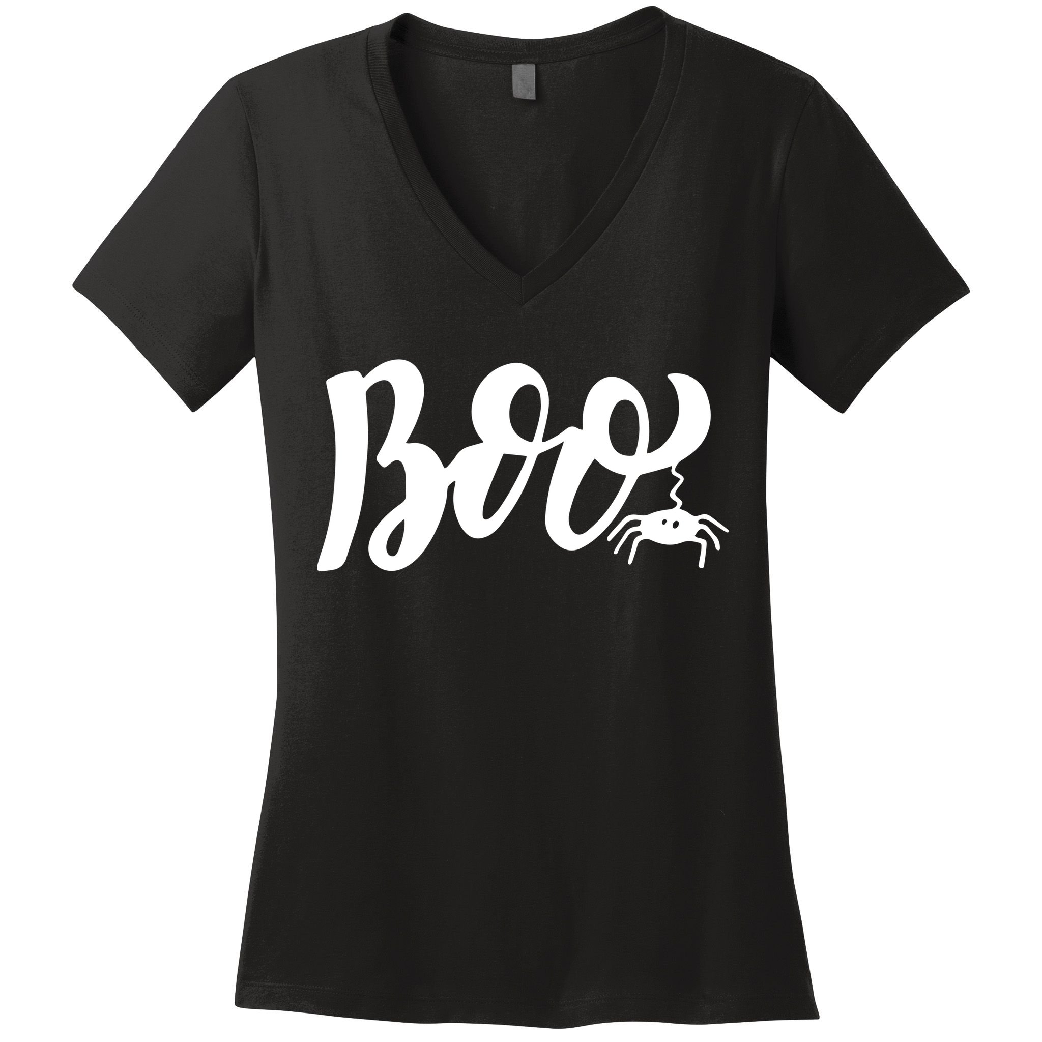 Boo Cut Spider Halloween Women's V-Neck T-Shirt