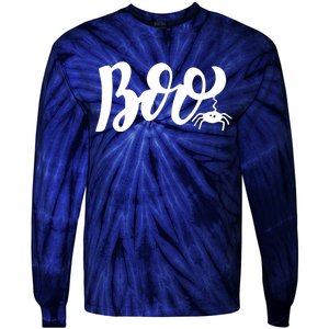 Boo Cut Spider Halloween Tie-Dye Long Sleeve Shirt