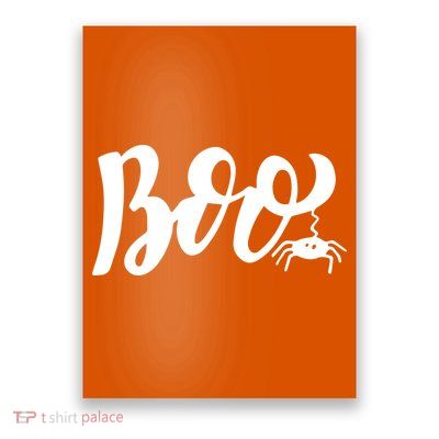 Boo Cut Spider Halloween Poster