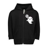 Boo Cute Halloween Girl Ghost Toddler Zip Fleece Hoodie