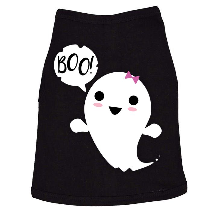 Boo Cute Halloween Girl Ghost Doggie Tank