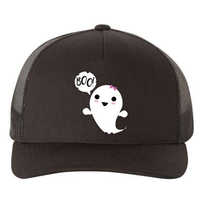 Boo Cute Halloween Girl Ghost Yupoong Adult 5-Panel Trucker Hat