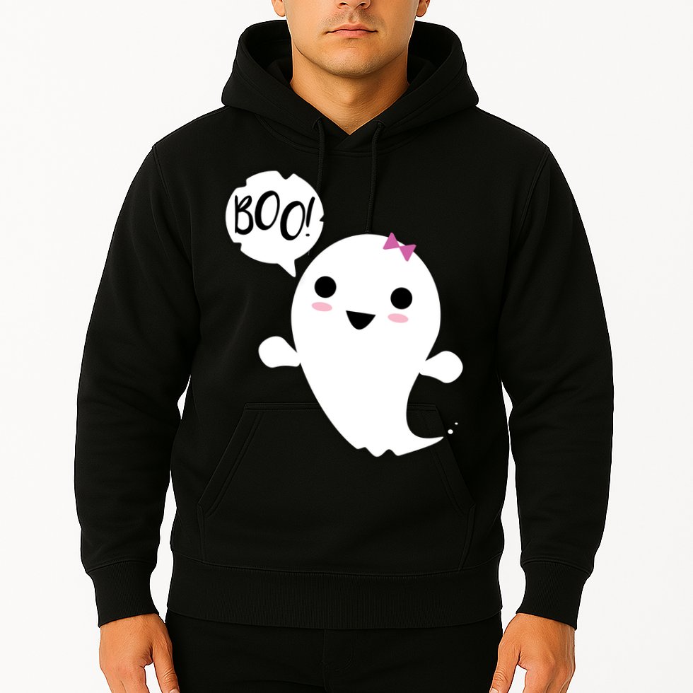 Boo Cute Halloween Girl Ghost Hoodie