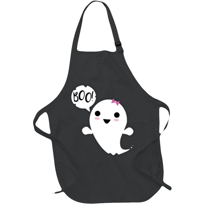 Boo Cute Halloween Girl Ghost Apron