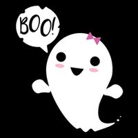 Boo Cute Halloween Girl Ghost Apron
