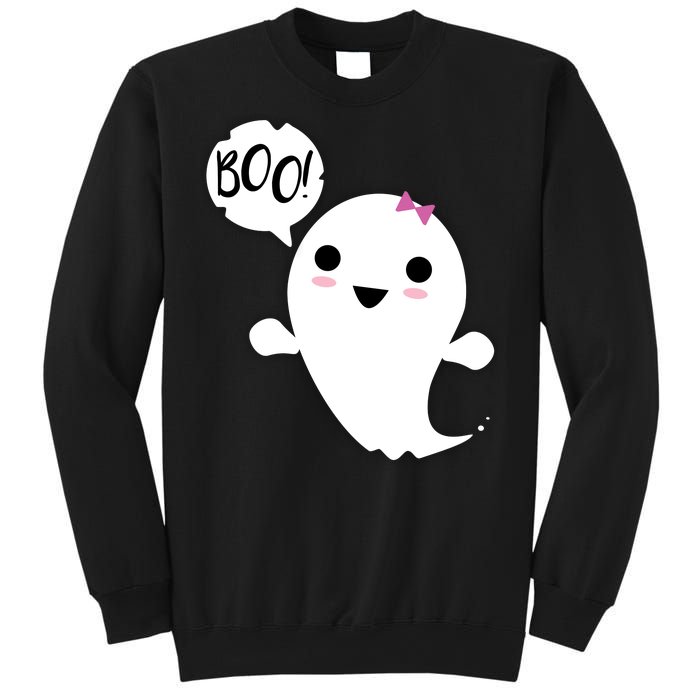 Boo Cute Halloween Girl Ghost Sweatshirt