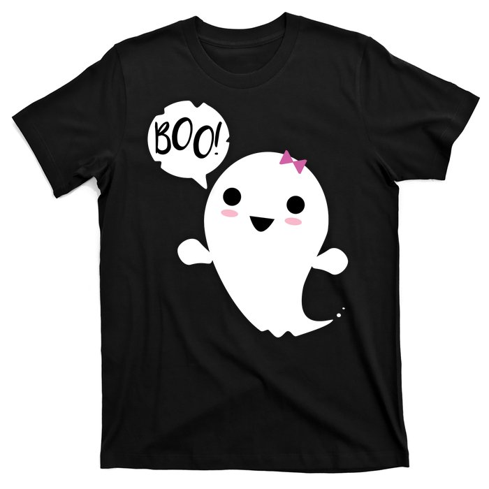 Boo Cute Halloween Girl Ghost T-Shirt