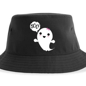 Boo Cute Halloween Girl Ghost Sustainable Bucket Hat