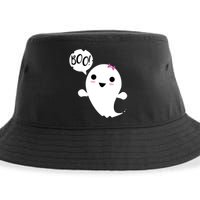 Boo Cute Halloween Girl Ghost Sustainable Bucket Hat