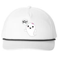 Boo Cute Halloween Girl Ghost Snapback Five-Panel Rope Hat