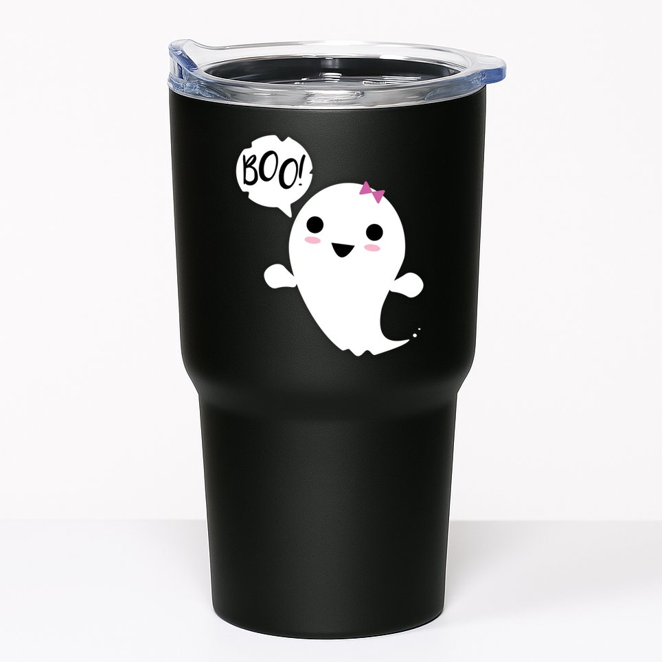 Boo Cute Halloween Girl Ghost Tumbler