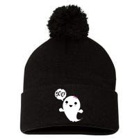 Boo Cute Halloween Girl Ghost Pom Pom 12in Knit Beanie