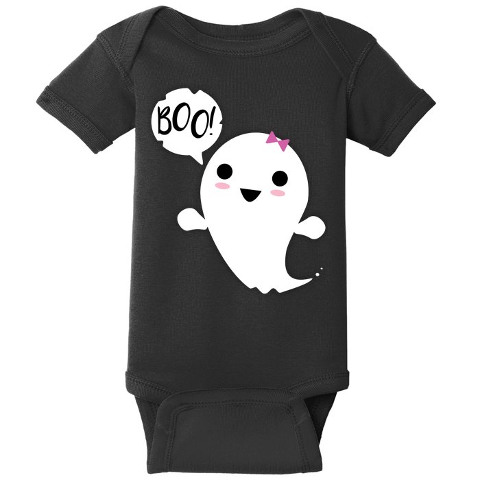 Boo Cute Halloween Girl Ghost Baby Bodysuit