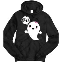 Boo Cute Halloween Girl Ghost Tie Dye Hoodie