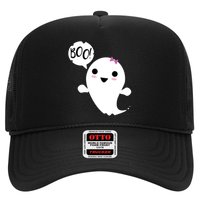 Boo Cute Halloween Girl Ghost Trucker Hat