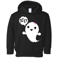 Boo Cute Halloween Girl Ghost Toddler Hoodie