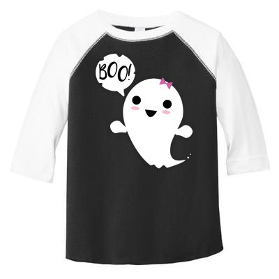 Boo Cute Halloween Girl Ghost Toddler Fine Jersey T-Shirt