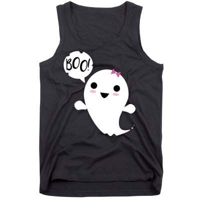 Boo Cute Halloween Girl Ghost Tank Top