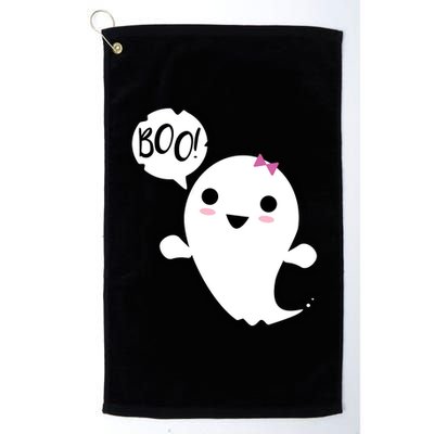 Boo Cute Halloween Girl Ghost Platinum Collection Golf Towel