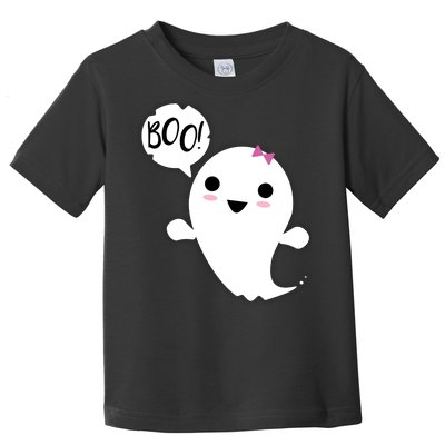 Boo Cute Halloween Girl Ghost Toddler T-Shirt