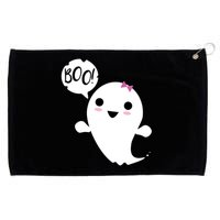 Boo Cute Halloween Girl Ghost Grommeted Golf Towel