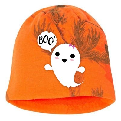 Boo Cute Halloween Girl Ghost Kati - Camo Knit Beanie