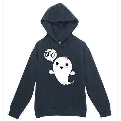 Boo Cute Halloween Girl Ghost Urban Pullover Hoodie