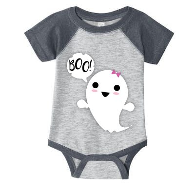 Boo Cute Halloween Girl Ghost Infant Baby Jersey Bodysuit