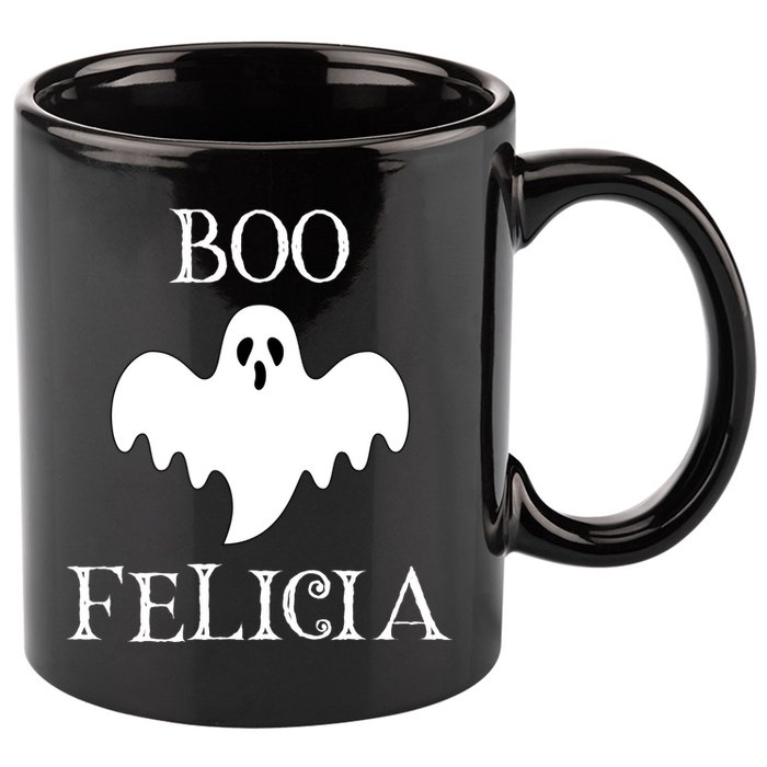Boo Felicia Funny Halloween 11oz C Handle Ceramic Mug