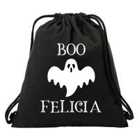Boo Felicia Funny Halloween Drawstring Bag