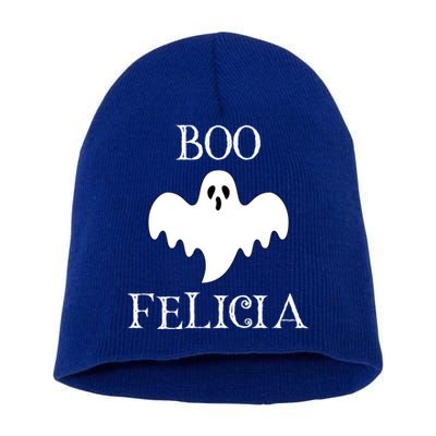 Boo Felicia Funny Halloween Short Acrylic Beanie