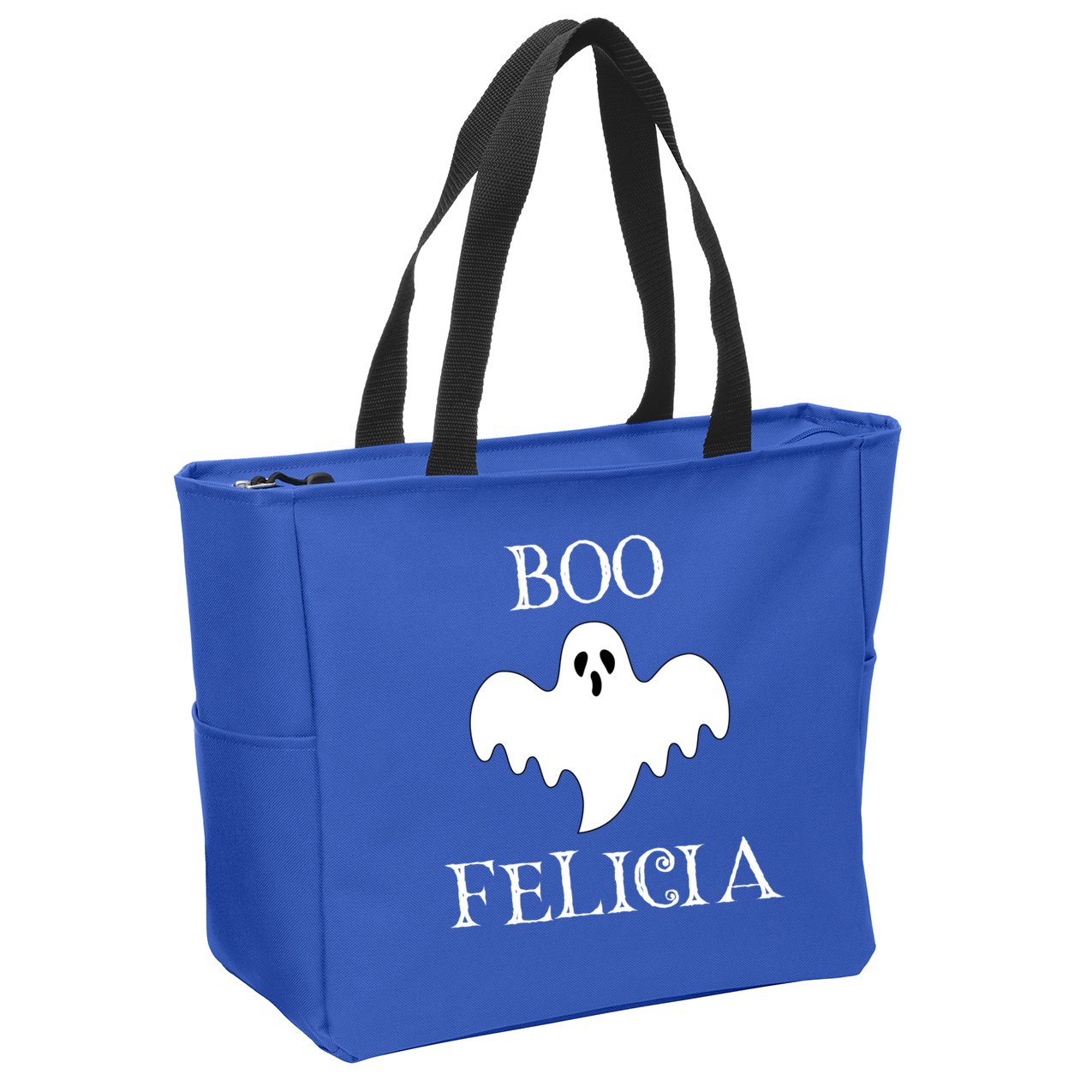 Boo Felicia Funny Halloween Zip Tote Bag