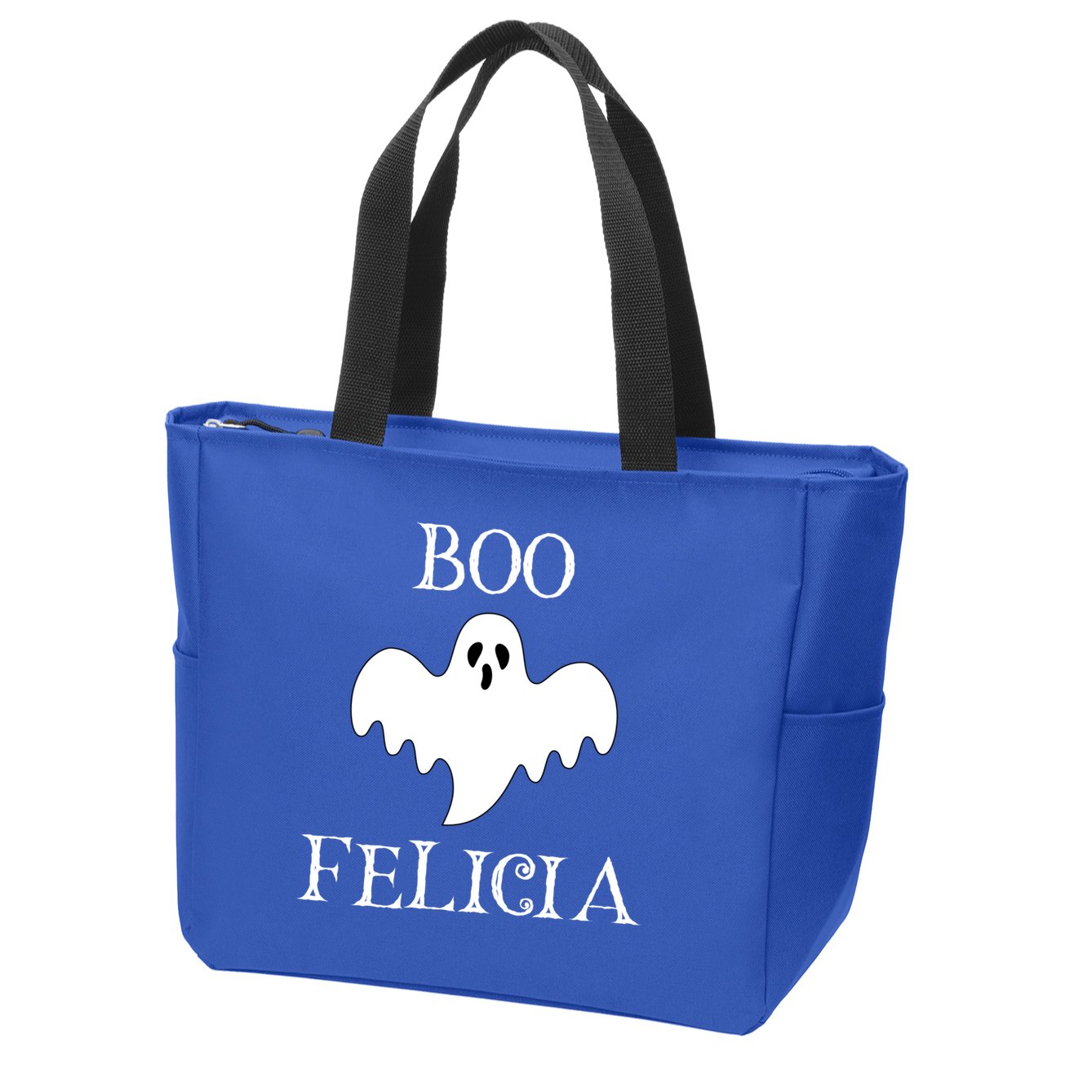 Boo Felicia Funny Halloween Zip Tote Bag