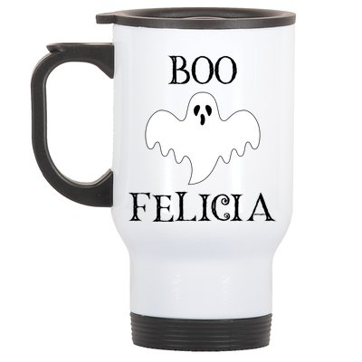 Boo Felicia Funny Halloween Stainless Steel Travel Mug