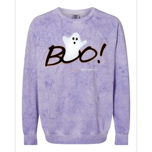 Boo Happy Halloween Ghost Colorblast Crewneck Sweatshirt