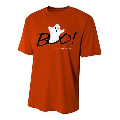 Boo Happy Halloween Ghost Performance Sprint T-Shirt