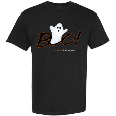 Boo Happy Halloween Ghost Garment-Dyed Heavyweight T-Shirt